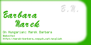 barbara marek business card